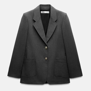 NWOT Zara ZW COLLECTION STRAIGHT PATCH POCKET BLAZER Size XL